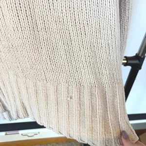 Aerie Crochet Chenille Cream Knit Hoodie Sweater Soft Cozy Oversized Boho Medium thumbnail 8