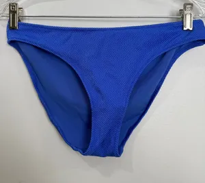 aerie Royal Blue Textured Bikini Bottom thumbnail 1