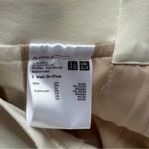 Uniqlo Women’s Cream Tailored Pants Size S (26–27” Waist) Stretch Straight Leg thumbnail 6
