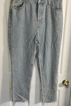 Simple Society Women's Light Blue Straight Leg Jeans thumbnail 1