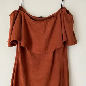 Lovely‎ Day sz S orange off shoulder faux suede tube dress thumbnail 8