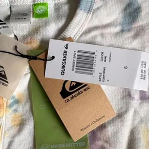 NWT Quiksilver tie-dye, multicoloured long sleeve shirt thumbnail 3