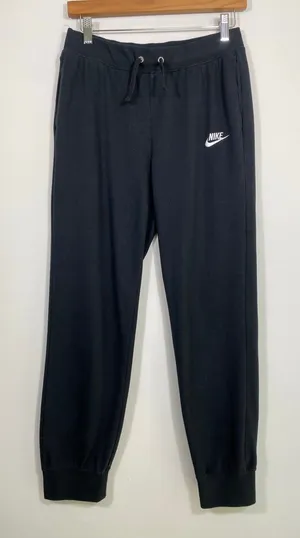 Nike Black Fleece Jogger Sweatpants Women’s Small Athleisure thumbnail 1