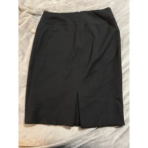 Anthropologie Eva Franco Black Leather Pencil Skirt Size 4 Professional‎ thumbnail 4