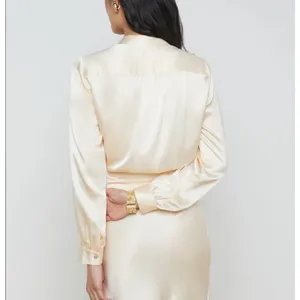 L'AGENCE 100% silk charmeuse blouse NEW thumbnail 5