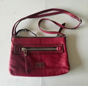 Fossil Cross Body Purse Maroon thumbnail 1