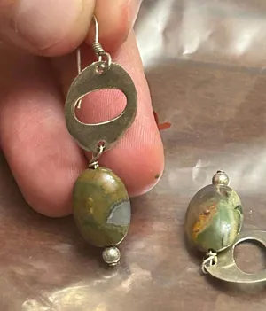 925 sterling silver earrings 3.51g h87 thumbnail 1