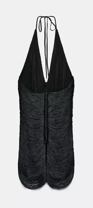 Zara short fringe halter dress runs small‎ thumbnail 1