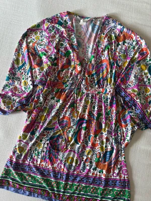 Trina Turk Jungle Beach Resort Swim Cover-Up Dress, size 4 thumbnail 8