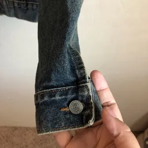 Vintage Bulldog Denim Trucker Jacket Distressed‎ Blue Western Cowgirl Jean Coat thumbnail 5