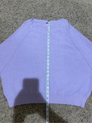 Free People Found My Friend Textured Pullover Sweatshirt Lilac Purple Small thumbnail 10