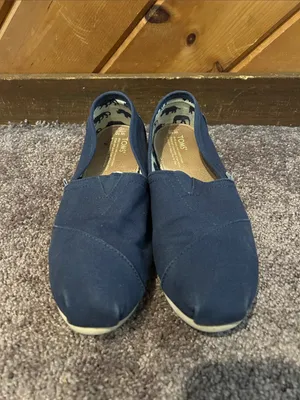 Toms Hertiage Navy Canvas Alpargata slip on flats thumbnail 5