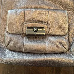 Coach Kristin Metallic Gold Pebbled Leather Hobo Bag Convertible Handbag thumbnail 5