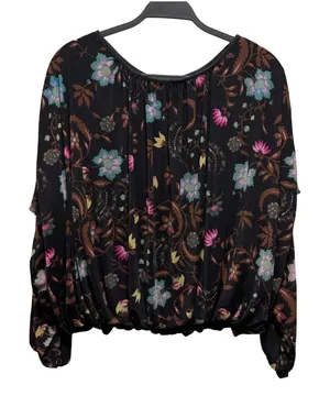 Free People Wildflower Honey Floral Print Top Size M thumbnail 1