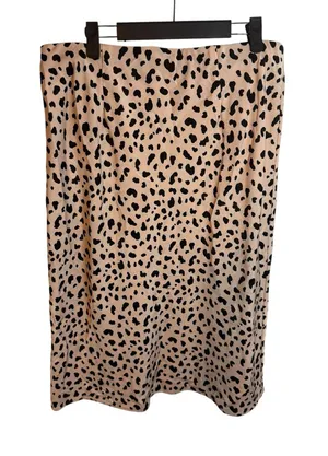 Skies are Blue Animal Print Elastic Waist Slip Skirt thumbnail 1