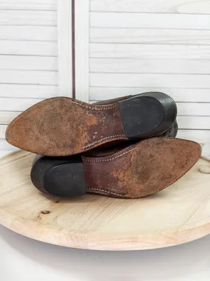 Vintage Abilene Western Cowboy Boots 9093 Julie Brown Black Leather‎ Women 7.5 thumbnail 7