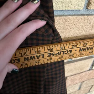 Vintage Daily Habit Brown & Black Checkered Gingham Blazer Juniors Size 7 thumbnail 6