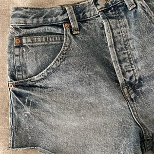 Free people high waisted mid blue raw hem shorts NWT size 26 thumbnail 7