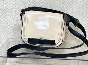 Kate Spade Light Pink Black Bow‎ Mini Crossbody Bag | Coquette Minimalist thumbnail 1