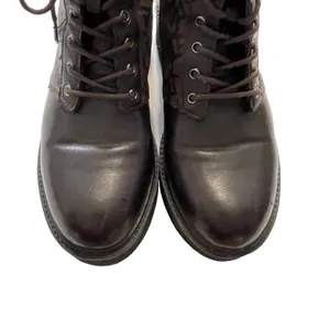 DKNY Women's‎ Size 7.5 M Roselyn Brown Monogram Print Lace Up Combat Boots thumbnail 3