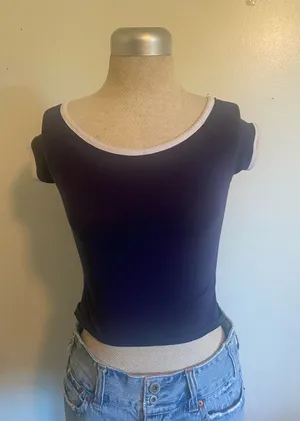 Blue Cropped top thumbnail 1