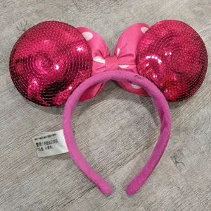 Disney Parks Pink Sequin Minnie Mouse Disney Ears Headband thumbnail 4