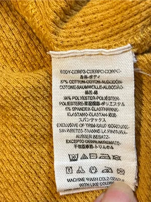Free People Long-Sleeve Scoop Neck Top in Mustard thumbnail 5
