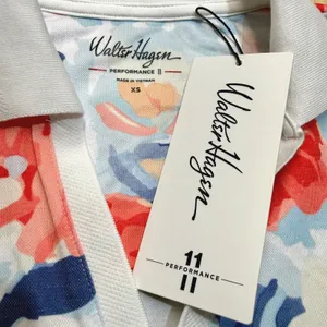 Walter Hagen Performance 11 Sleeveless Golf Polo XS White Gouache Floral Top NEW thumbnail 5