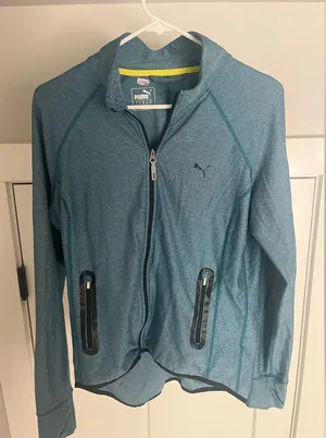 Puma Teal and Yellow Athletic Jacket thumbnail 1