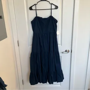 NEW Altar’d State Navy Blue Maxi Dress Size XL Available NWT thumbnail 6