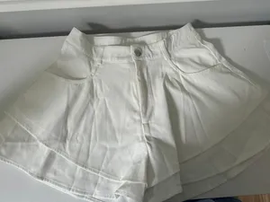 White Flowy Shorts thumbnail 1