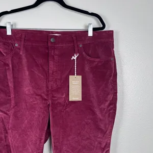 Madewell Women' 10" High Rise Skinny Jeans Velvet Red Sz 35P thumbnail 5