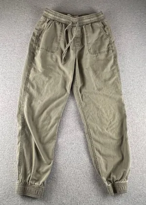 Hollister Pants Women's small Olive green Ultra high rise jogger elastic waist. thumbnail 1