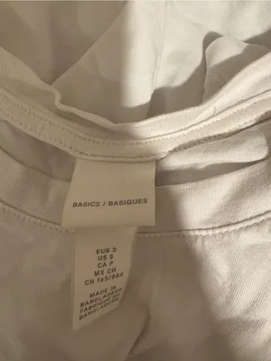 H&M White Short Sleeve 100% Cotton Crewneck Tee 💜 thumbnail 4