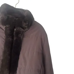 Jones New York Size XL Chocolate Brown Faux‎ Fur Lined Winter Coat thumbnail 4
