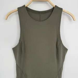 Lululemon Ribbed Softstreme Slim-Fit Tank Dress 8‎ Green Athleisure Casual Mini thumbnail 4