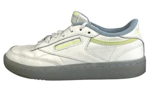 Reebok Classic Club C 85 Women's White Yellow Lace Up Low Top Sneakers Shoes 6 thumbnail 1