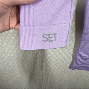 Set Active Light Purple Seamless High Rise Leggings‎ thumbnail 4
