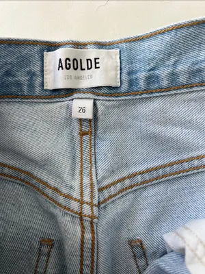 AGOLDE 90s Pinch Light Wash Buttonfly Organic Cotton Straight Leg Jeans 26 $230 thumbnail 8