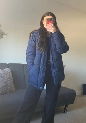 Amazon Blue navy puffer jacket thumbnail 1