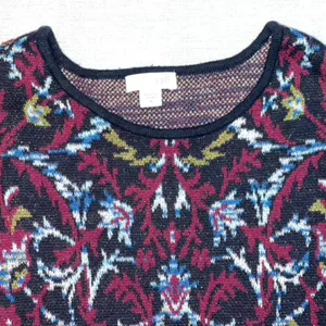 J. Jill | Jacquard Tapestry Relaxed Pullover Sweater | Medium Red thumbnail 7