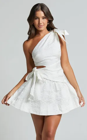 New Showpo Mathilda Mini Dress Cut Out Side Wrap Dress Size 8 MSRP $109 thumbnail 1