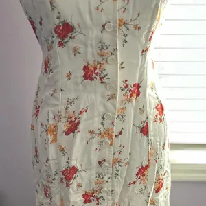 Altar'd State Floral Maxi Dress with Cream and Red Accents thumbnail 2