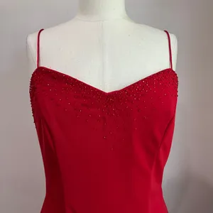 Vintage 1990s Dave and Johnny by‎ Laura Ryner Red Formal Gown Sz 11/12 thumbnail 5
