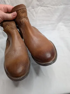 Sterling River Womens Perforated Leather Ankle Boots Brown Size 8.5 thumbnail 7