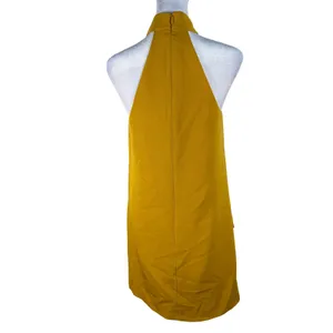 Mare Mare‎ x Anthropologie Halter Dress Women XS Gold Excellent Mod Mini Pocket thumbnail 2