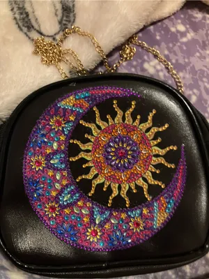 Handmade diamond painting purse thumbnail 1