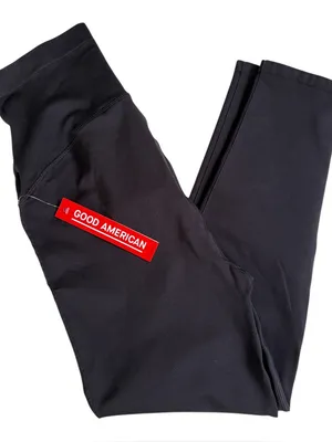 NWT Good American Maternity Leggings Black Size XL thumbnail 4