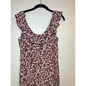 Madewell Ruffled Scoopneck Maxi Dress Size 8 Style NV447 Sleeveless Multicolor thumbnail 5