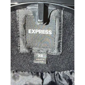 Express Women’s Black Wool Blend Lined Winter Bomber Jacket Size XS (6747) thumbnail 5